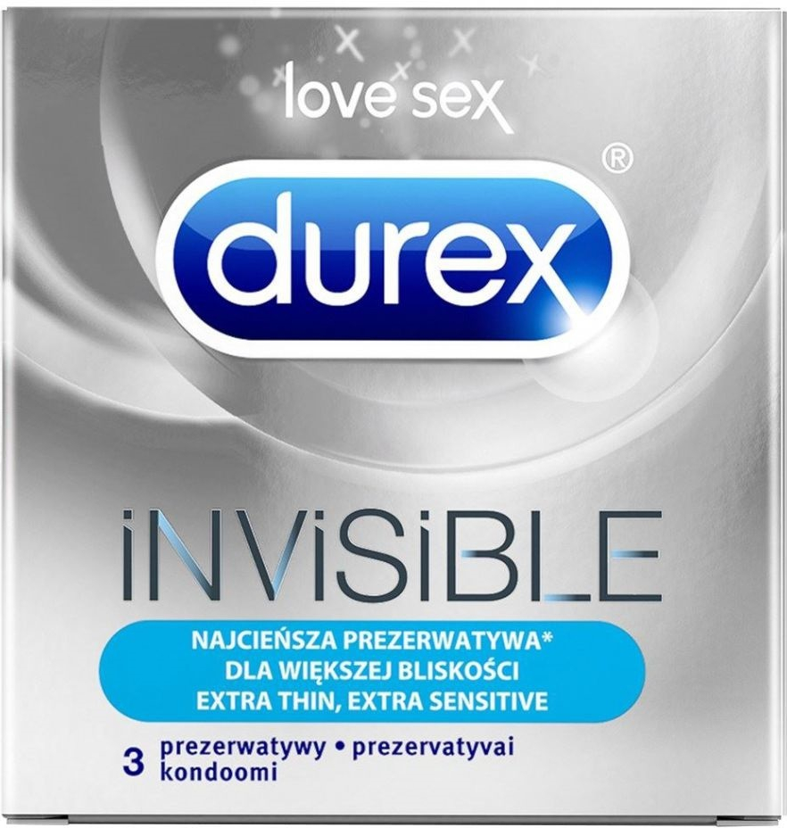 Durex Invisible Extra Thin Extra Sensitive 3ks od 42 Kč - Heureka.cz