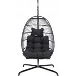 HOME DELUXE Závěsné křeslo LOMA 1-místný černá – Zboží Mobilmania