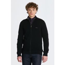 Gant svetr Cotton Pique Zip Cardigan černá