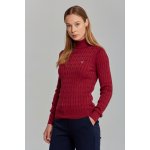 Gant rolák STRETCH COTTON CABLE TURTLE NECK červená – Zboží Mobilmania