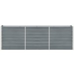 VidaXL Vyvýšený záhon pozinkovaná ocel 240 x 40 x 77 cm šedý – Zboží Mobilmania