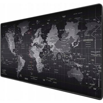 Velká herní podložka pod myš a klávesnici pro hráče - Mapa světa Matrix 90x40cm