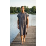 Pánské vaflové pončo Saimaa s kapucí Organic Grey – Hledejceny.cz