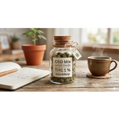 Weedshop MIX drobných CBD květů 1 % THC 10 g – Sleviste.cz