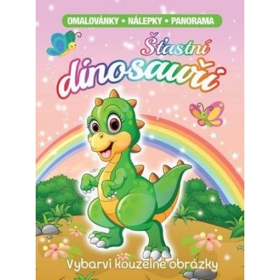 FONI Book Omalovánky se samolepkami Šťastní dinosauři A4 23x31cm – Zbozi.Blesk.cz