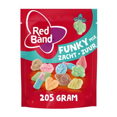 Red Band kyselé želé bonbóny s ovocnými příchutěmi 205 g