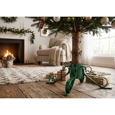 Stojan MagicHome Vianoce Blackbird, na stromček, zelený, kovový – Zboží Dáma