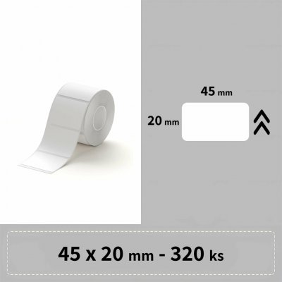 Niimbot štítky R 45x20mm 320ks Bílé pro B21, B21S, B3, B1S – Zboží Živě