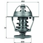 Termostat chladící kapaliny MAHLE ORIGINAL TX 68 88D (TX6888D) | Zboží Auto