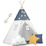 Nukido 740424 Dětské teepee se světýlky tmavě modré – Zboží Mobilmania