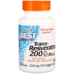 Doctor's Best Trans-Resveratrol 200 s Resvinolem 60 vegetariánských kapslí