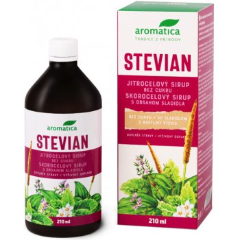 Aromatica Stevian jitrocelový sirup se stévií 210 ml