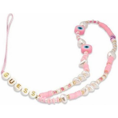 Guess Poutko na Telefon Beads Shell Pink Guess phone charm je stylový, praktický a skvělý doplněk k vašemu pouzdru na telefon. Můžete si jej pověsit na zápěstí, abyste zabránili náhodnému pádu telefo – Zboží Mobilmania