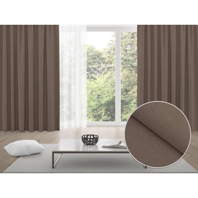 Biante 100% zatemňovací závěs Blackout BKR-504 Hnědý - šířka 140 cm 140x250 cm – Hledejceny.cz