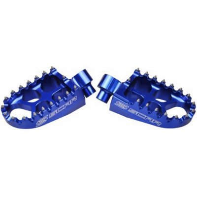 SCAR závodní stupačky řidiče hliníkové EVO YAMAHA YZ / YZF / WR / WRF / TENERE 700, FANTIC barva světle modrá | Zboží Auto