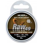 Savage Gear Raw49 10m 0,45mm 35lb Uncoated Brown – Zboží Dáma