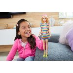 Mattel Barbie Modelka 197 proužkované šaty s volány – Hledejceny.cz