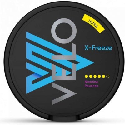 British American Tobacco Velo X-Freeze Mentol Ultra strong 15 mg/g 20 sáčků