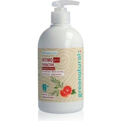 Greenatural Intimní mycí gel Proactive grapefruit a tea tree pH 4,3 BIO 500 ml – Hledejceny.cz