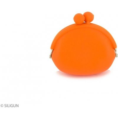 Oranžová dámská silikonová peněženka