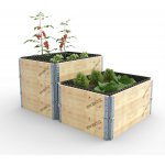 Benco Vyvýšený záhon dřevěný 80 x 60 x 20 cm přírodní smrkové dřevo – Hledejceny.cz