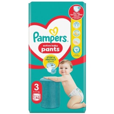 Pampers Active Baby Pants 3 62 ks – Zbozi.Blesk.cz