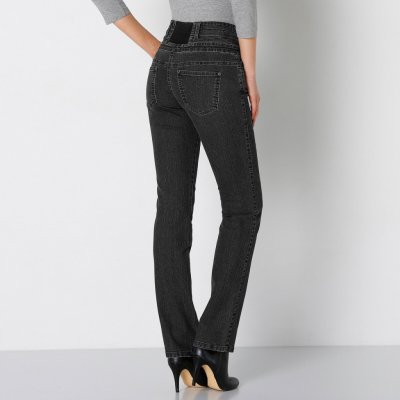 Blancheporte Rovné džíny s vysokým pasem černá