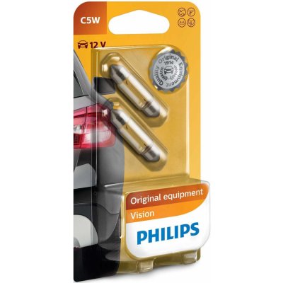 Philips Vision C5W SV8,5 12V 5W 2 ks 12844B2 – Sleviste.cz