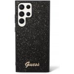 Pouzdro Guess PC/TPU Glitter Flakes Metal Logo Samsung Galaxy S23 Ultra černé – Sleviste.cz