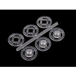 Plastové patentky / stiskací knoflíky Ø7-15 mm, malé, 13 mm transparent (bal. 50) – Zboží Dáma