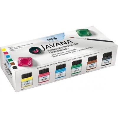 Kreul Javana Sada barev na hedvábí Basic Colours 6 x 20 ml – Zboží Dáma Kreul Javana Sada barev na hedvábí Basic Colours 6 x 20 ml – Zboží Dáma