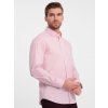 Pánská Košile Ombre Clothing pánská košile s dlouhým rukávem Tzadkiel světle růžová