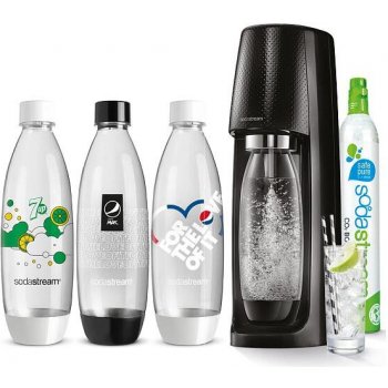 SodaStream Spirit Black + Náhradní láhve FUSE 3 x 1l od 2 525 Kč -  Heureka.cz