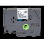 Brother TZE-M921, TZ-M921, 9mmx8m, černý tisk/matně stříbrný podklad, originální páska – Zboží Dáma