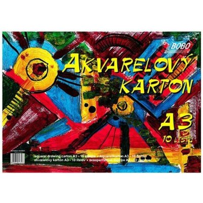 BOBO Akvarelový papír A3 10 listů – Zboží Dáma