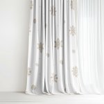Goldea bavlněný závěs - sněhové vločky na bílé 220x150 cm – Hledejceny.cz