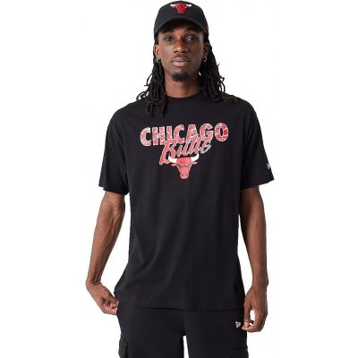 New Era Team Script Oversized NBA Chicago Bulls Black/Faded Red