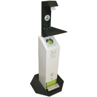 CORYNOR Bezdotykový stojan na dezinfekci rukou, černý, vanička 1 1001 – Zboží Dáma