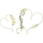 PartyDeco PartyDeco Svatební dekorace na auto - srdíčka s kvítky 2 ks – Hledejceny.cz