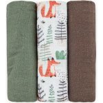 Petite&Mars Sada plen bambusová mušelínová Moussy Forest Fox 68 x 68 cm 3 ks – Sleviste.cz