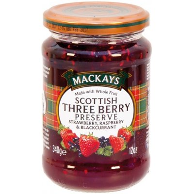 Mackay's Džem jahody maliny a černý rybíz 340 g – Zboží Dáma