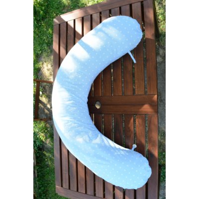 KHC Potah na kojící polštář Miki bílé hvězdičky na modré – Zboží Mobilmania