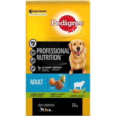 Pedigree Adult Professional suché s jehněčím masem 15 kg – Zboží Mobilmania