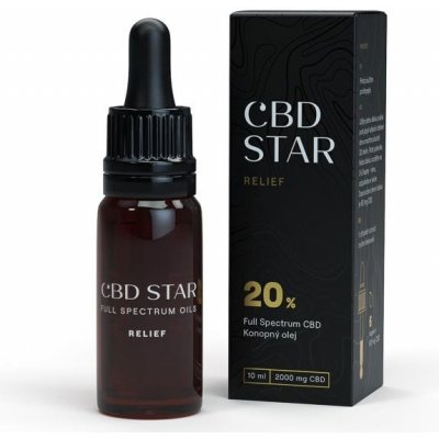 CBD STAR Konopný CBD olej RELIEF 20% 10 ml – Hledejceny.cz