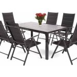 Home&Garden Zahradní nábytek Ibiza Alu Black / Black 6+1 – Sleviste.cz
