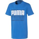 Puma ACTIVE sportS GRAPHIC TEE B modrá chlapecké sportovní triko – Zboží Mobilmania