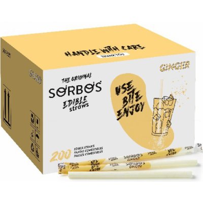 Sorbos Jedlá ovocná brčka Zázvor 200 ks – Hledejceny.cz