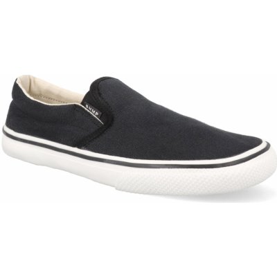 Barefoot dámské plátěné slip-on Bohempia Velik Black-white černé – Sleviste.cz