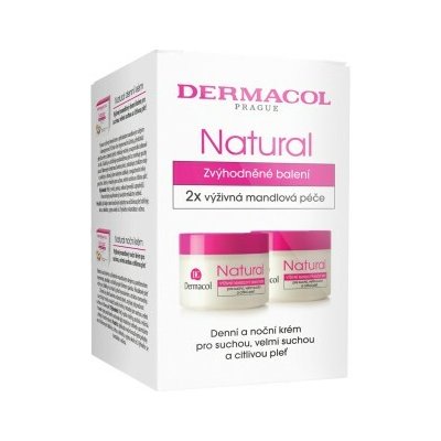 Dermacol Natural mandlový denní 50 ml + noční krém 50 ml – Zboží Dáma
