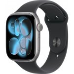 Apple Watch Series 11 GPS 46mm Space Grey Aluminium Case with Black Sport Band S/M MEV04WF/A – Zboží Živě